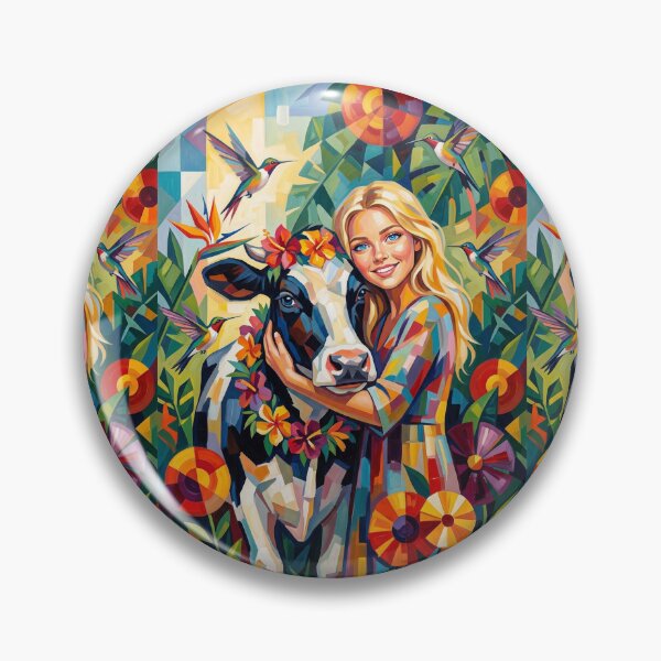 Item preview, The girl with the cow. designed and sold by Natalia-Vlad.