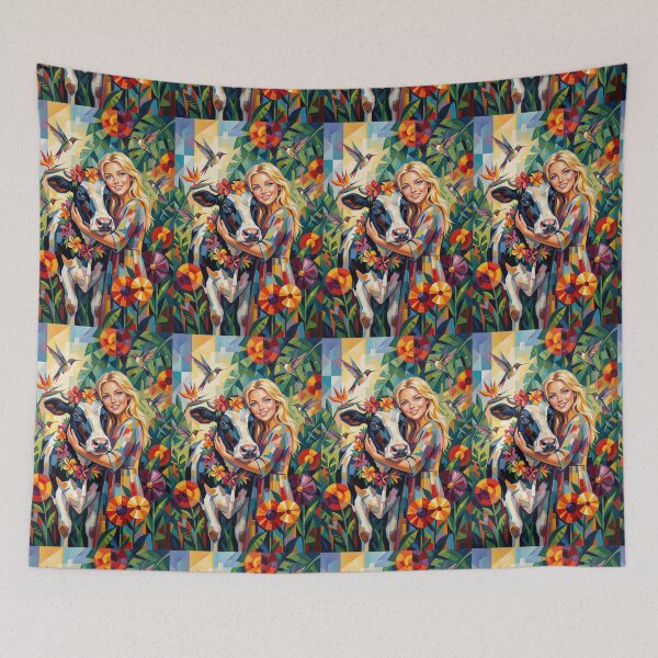 Item preview, The girl with the cow. designed and sold by Natalia-Vlad.