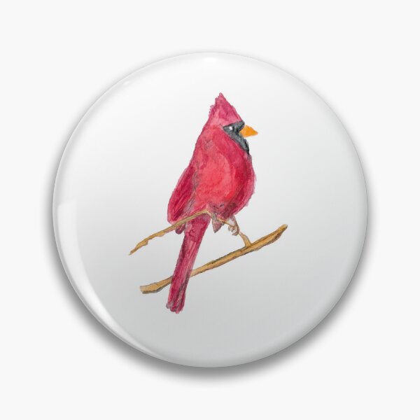 Item preview, Cardinal on Branch Watercolor designed and sold by Cessy Kaplan.