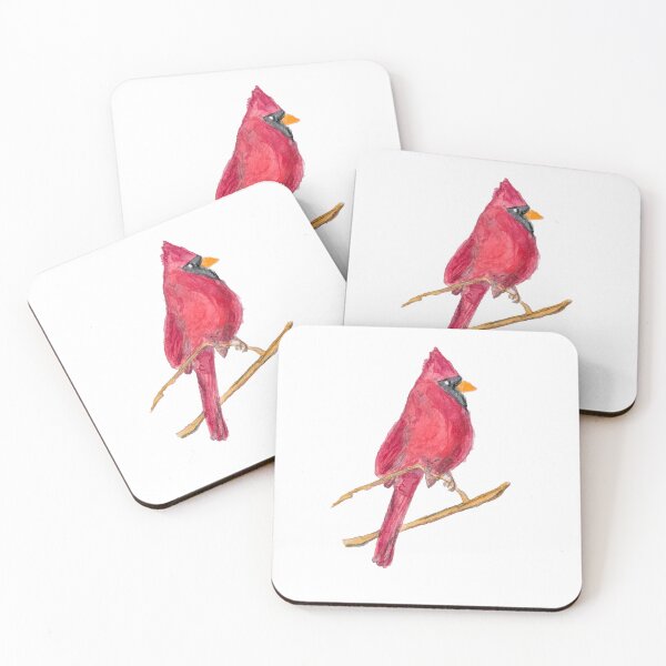 Item preview, Cardinal on Branch Watercolor designed and sold by Cessy Kaplan.