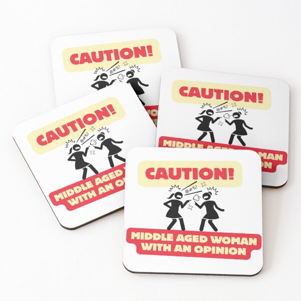 Item preview, Caution: Middle aged woman with an opinion designed and sold by Candice O'Neill.