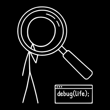 Artwork thumbnail, Debug Life XKCD Style Programmer Humor by AnnSign