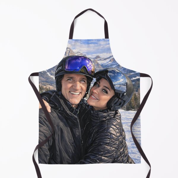 Item preview, Katy Perry and Justin Trudeau on a ski trip (fan art) designed and sold by PopCultureAndStuff.