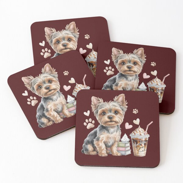 Item preview, Yorkie Mom Fuel Cute Yorkshire Terrier Iced Coffee Lover Pup Cup Hearts Paw Print Dog Mom Gift designed and sold by tamdevo1.