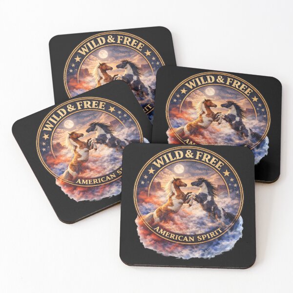 Item preview, Wild & Free Horses - 4th of July patriotic USA  design designed and sold by FREENATION2026.