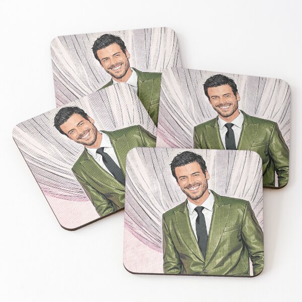 Item preview, François Arnaud from Heated Rivalry looks very chic in a green suit (fan art) designed and sold by PopCultureAndStuff.