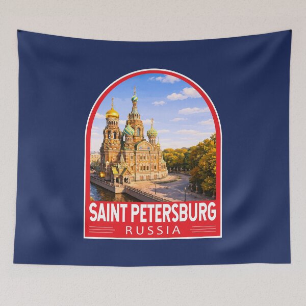 Item preview, Saint Petersburg Russia Travel Art Emblem designed and sold by KrisSidDesigns.