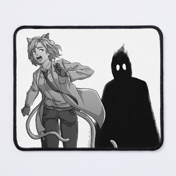 Item preview, Kagakusha Neko Running From A Ghostly Shadow - Art by Irpan / Panart designed and sold by KougetsuKanchou.