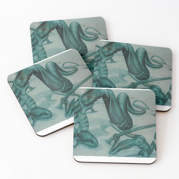 Item preview, The Kink in the Flow — Teal Figurative Drawing designed and sold by VisionBazaar.