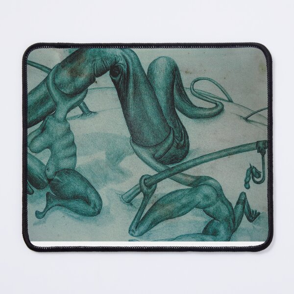 Item preview, The Kink in the Flow — Teal Figurative Drawing designed and sold by VisionBazaar.