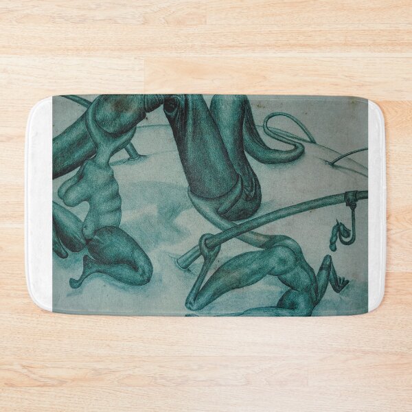 Item preview, The Kink in the Flow — Teal Figurative Drawing designed and sold by VisionBazaar.