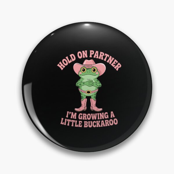 Item preview, Hold On Partner I'm Growing A Little Buckaroo Frog Cowboy designed and sold by Dressed For  Duty.