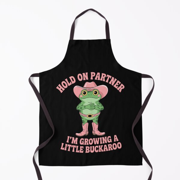 Item preview, Hold On Partner I'm Growing A Little Buckaroo Frog Cowboy designed and sold by Dressed For  Duty.
