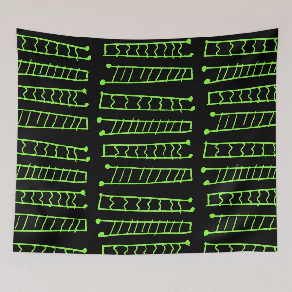 Item preview, Lines and shapes pattern over black background designed and sold by DFLC Prints.