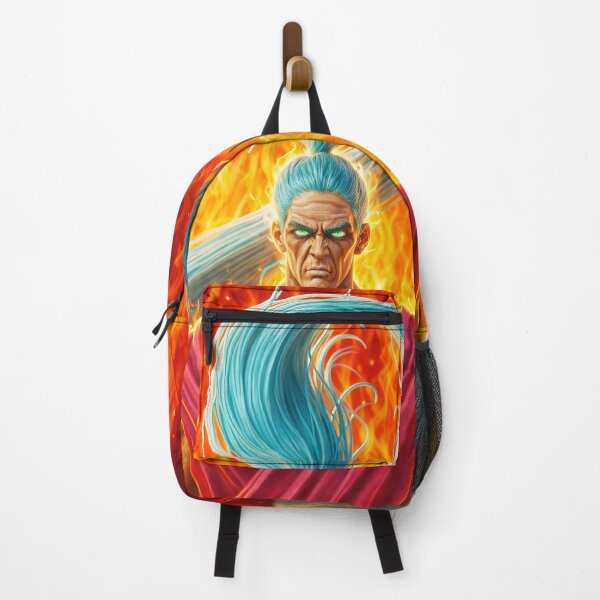 Item preview, Spiral Blue Hair Warrior Portrait with Fire Background designed and sold by Keltoi-art.