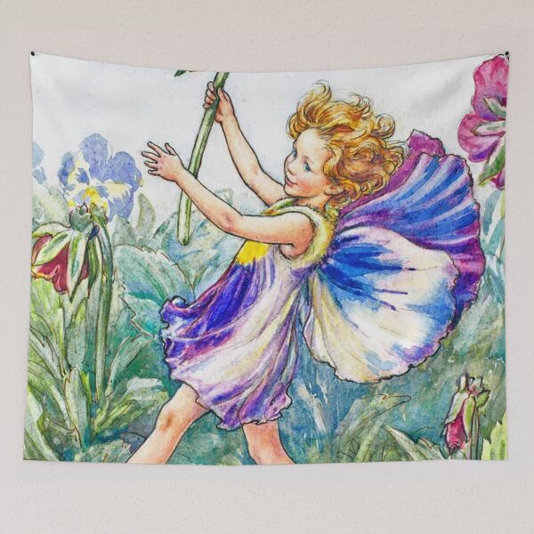 Item preview, Vintage Pansy Flower Fairy by Cicely Mary Barker designed and sold by LunaCansada.