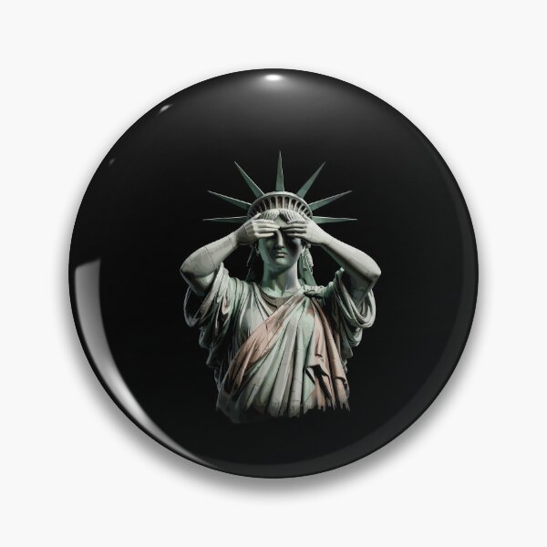Item preview, Statue of Liberty Covering Her Face In Shame Political Chaos designed and sold by Dressed For  Duty.