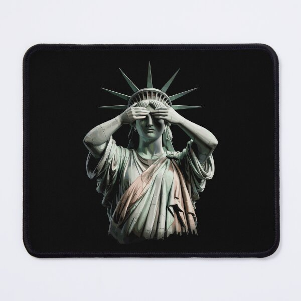 Item preview, Statue of Liberty Covering Her Face In Shame Political Chaos designed and sold by Dressed For Duty.