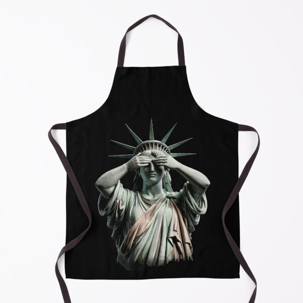 Item preview, Statue of Liberty Covering Her Face In Shame Political Chaos designed and sold by Dressed For Duty.