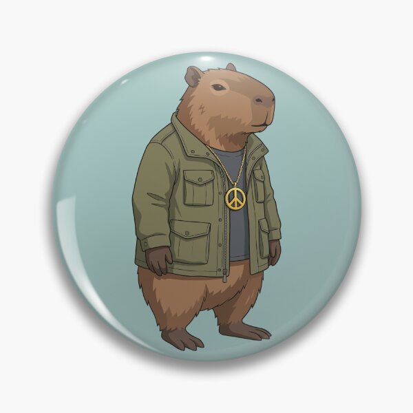 Item preview, Chill Capybara Peace Sign Swagger designed and sold by SweetLog.