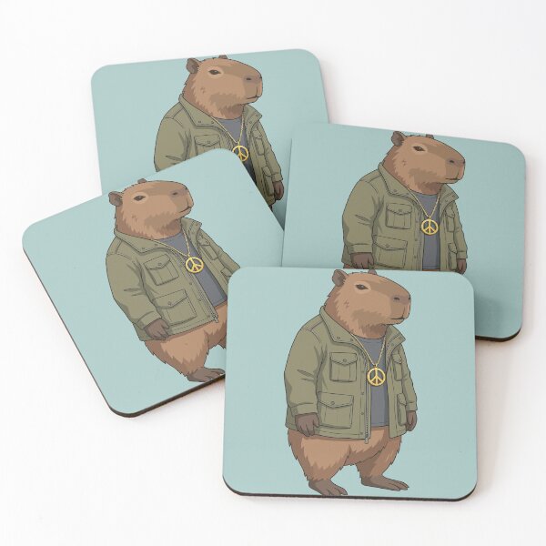Item preview, Chill Capybara Peace Sign Swagger designed and sold by SweetLog.