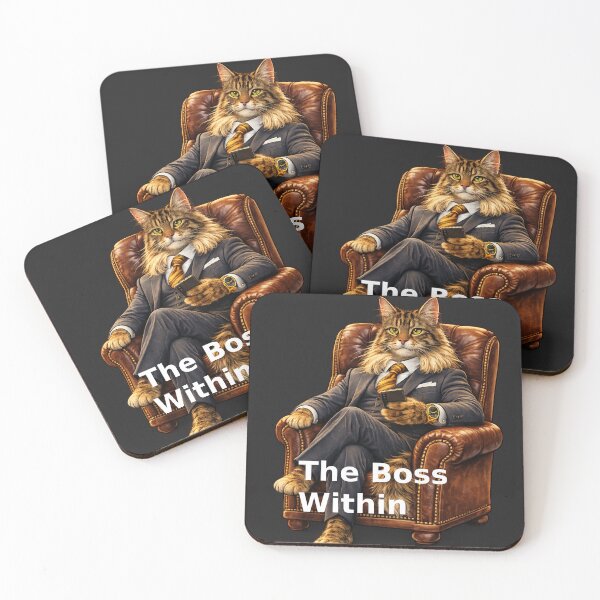 Item preview, The Boss Within – Maine Coon Boss Cat designed and sold by IrynaLineArt.