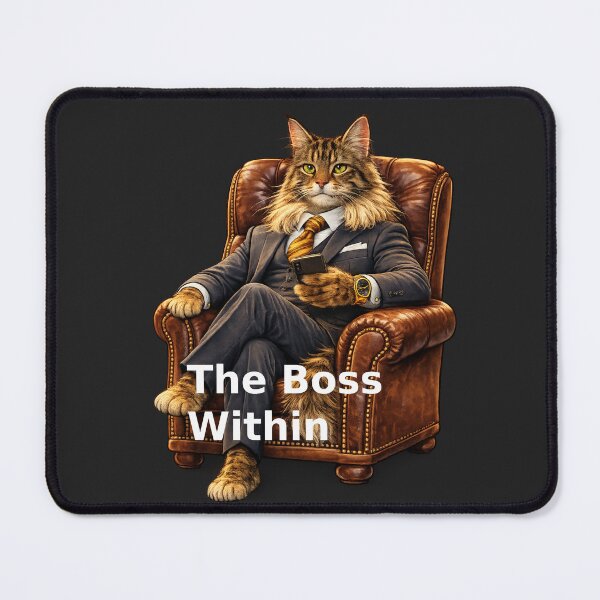 Item preview, The Boss Within – Maine Coon Boss Cat designed and sold by IrynaLineArt.
