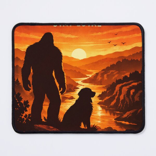 Item preview, Bigfoot Hiking Shirt with Dog – Sasquatch South Yuba River Sunset Adventure designed and sold by Bigfoot Fuel Co.