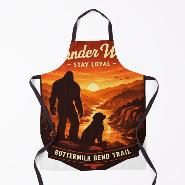 Item preview, Bigfoot Hiking Shirt with Dog – Sasquatch South Yuba River Sunset Adventure designed and sold by Bigfoot Fuel Co.