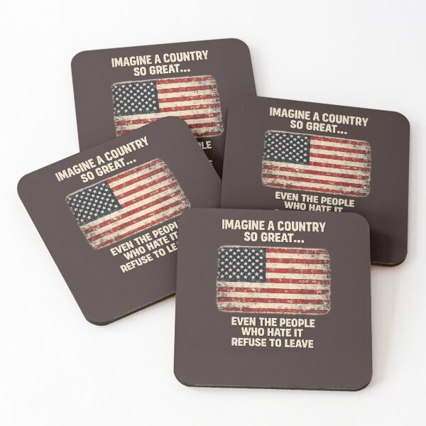 Item preview, Imagine A Country So Great Patriotic Flag Quote designed and sold by faridman.