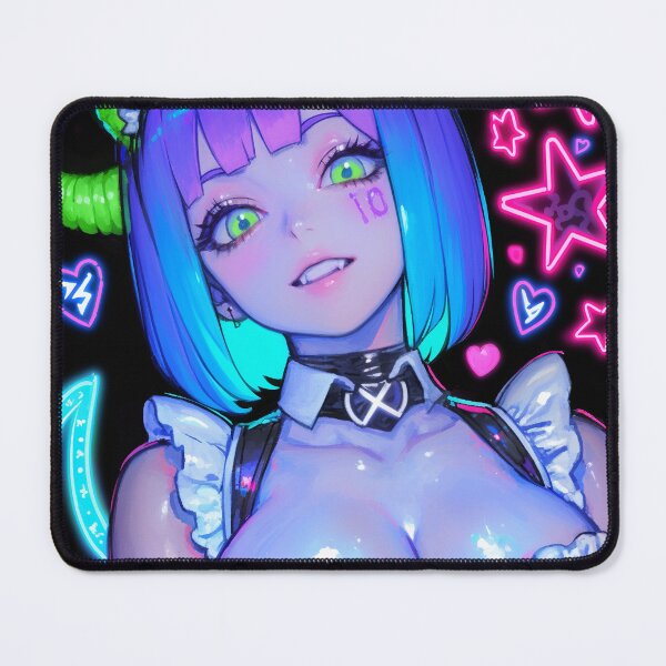Item preview, Neon Anime Demon Maid designed and sold by bubblegoth.