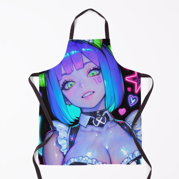 Item preview, Neon Anime Demon Maid designed and sold by bubblegoth.