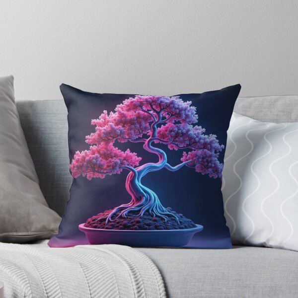 Item preview, Cyberpunk Vaporwave Pixel Art Bonsai Tree designed and sold by Retro Mood Co.