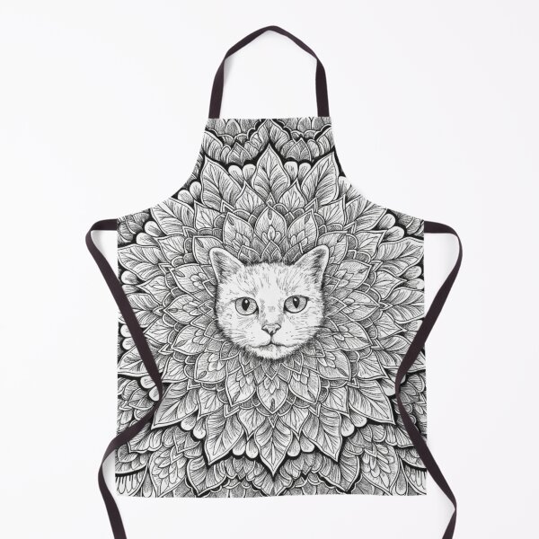Item preview, Boho Mandala Cat Illustration | Floral Tribal Cat Art | Vintage Ethnic Animal Design designed and sold by Anime9122.