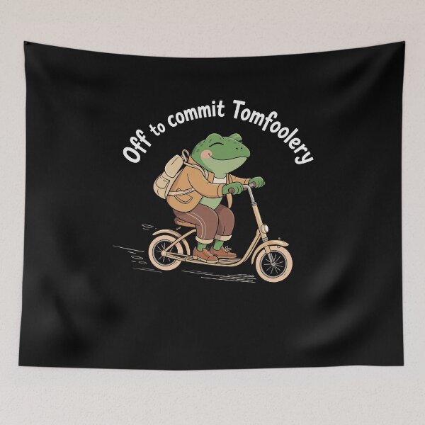 Item preview, Off To Commit Tomfoolery Funny Frog Toad Scooter Cottagecore designed and sold by Dressed For  Duty.