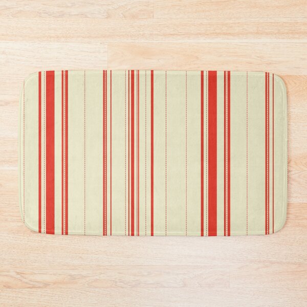 Item preview, Red Stripe Pattern with Dashed Lines – Beige & Red Modern Geometric Design designed and sold by WildHugeDot.