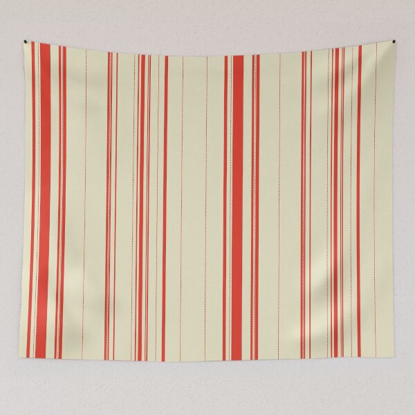 Item preview, Red Stripe Pattern with Dashed Lines – Beige & Red Modern Geometric Design designed and sold by WildHugeDot.