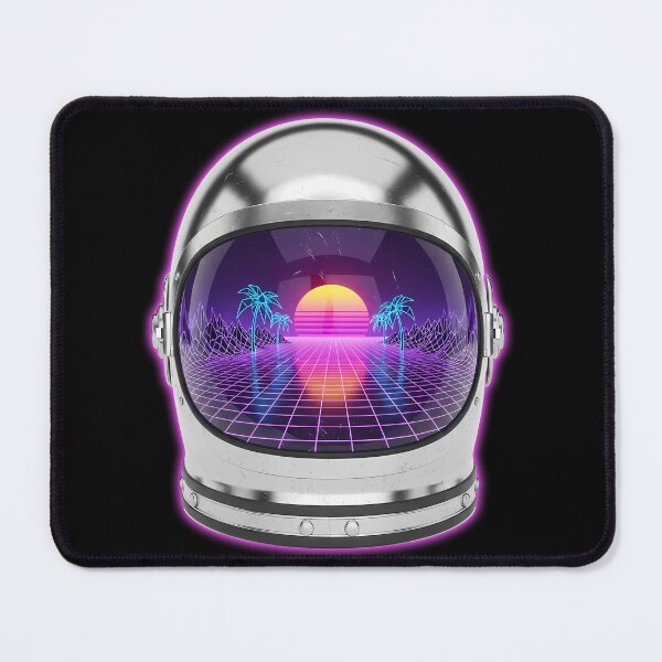 Item preview, Retro Future Astronaut Helmet - Synthwave Horizon Space Art designed and sold by powersunlight.