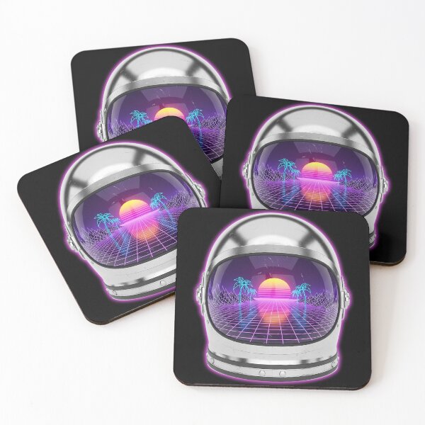 Item preview, Retro Future Astronaut Helmet - Synthwave Horizon Space Art designed and sold by powersunlight.
