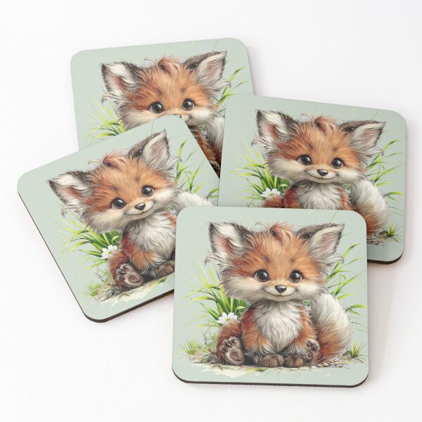 Item preview, Baby Fox in Grass designed and sold by Calmersion Life.