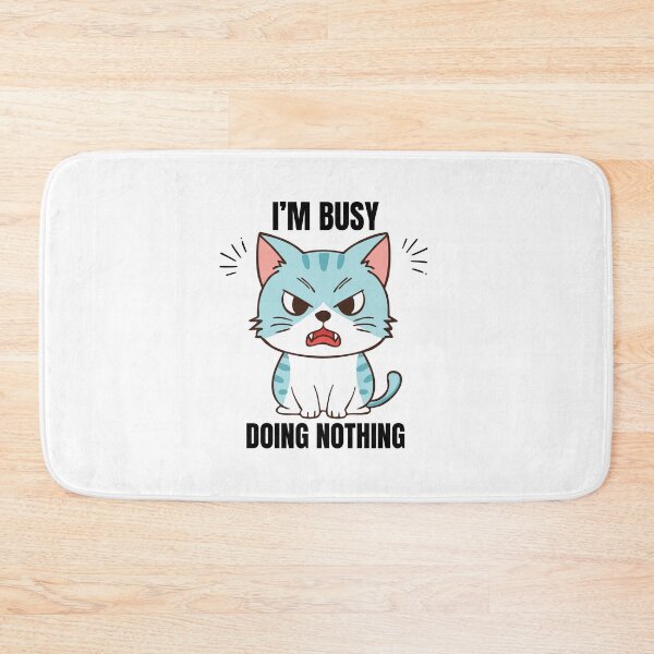Item preview, Funny Angry Cat – I’m Busy Doing Nothing | Lazy Humor Cat Design designed and sold by AliKwStore.