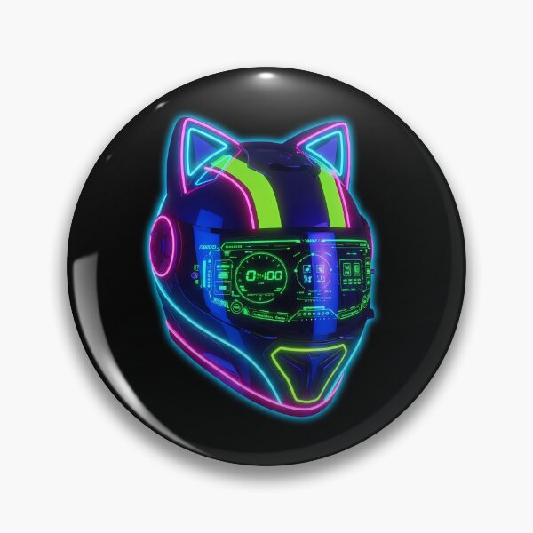 Item preview, Cyber Cat Helmet Neon Interface designed and sold by powersunlight.