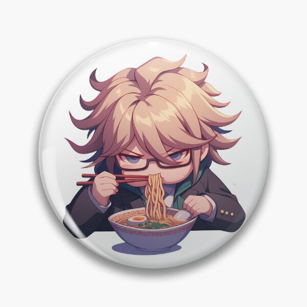 Item preview, Byakuya Togami Danganronpa Chibi Ramen With Cool Glasses And Classy Mood designed and sold by mildaclairmo.