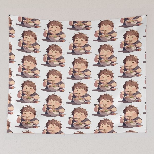 Item preview, Okazaki Tomoya Clannad Chibi Kawaii Ramen Cozy Noodle Slurp designed and sold by mildaclairmo.