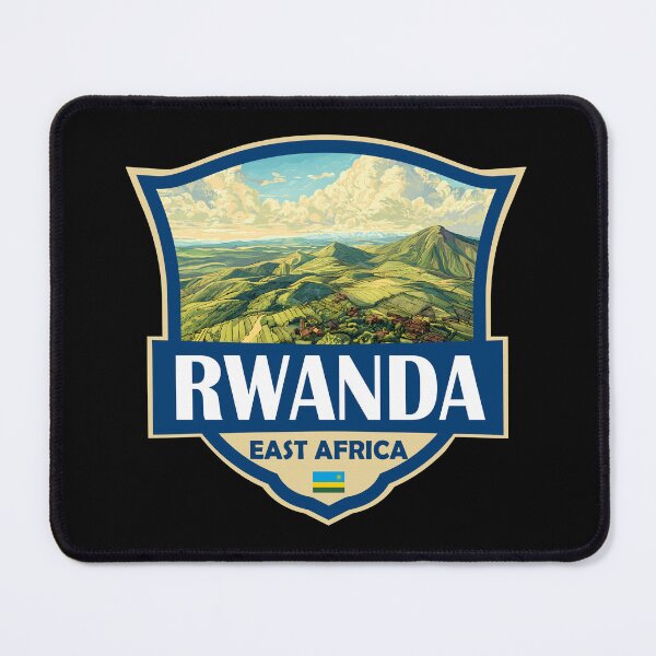 Item preview, Rwanda Illustration Retro Badge designed and sold by KrisSidDesigns.