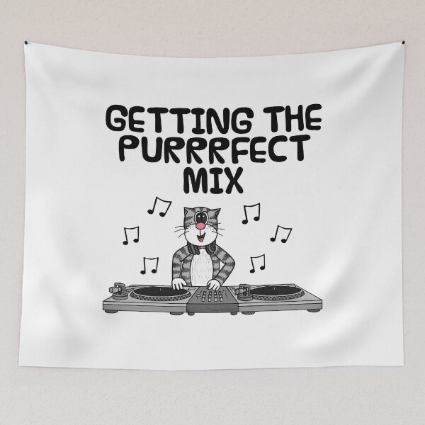 Item preview, Cat DJ, Getting The Purrrfect Mix, Musician Funny designed and sold by doodlerob.