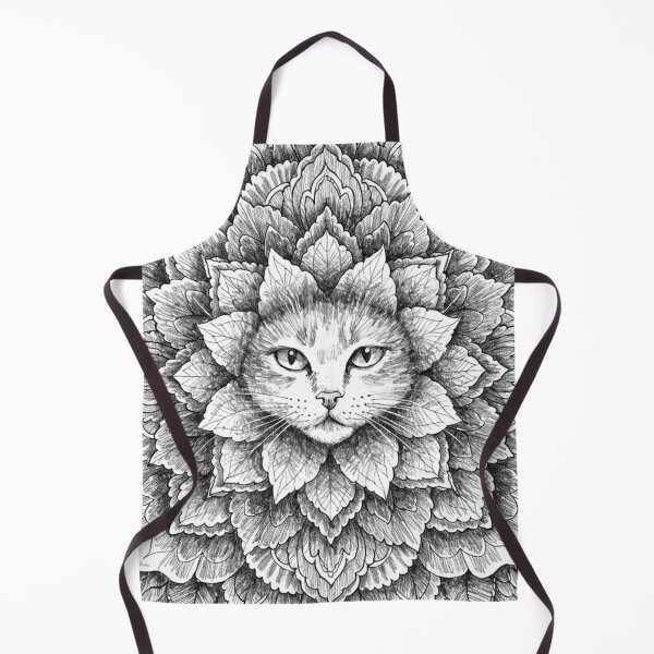 Item preview, Boho Mandala Cat Illustration | Floral Tribal Cat Art | Vintage Ethnic Animal Design designed and sold by Anime9122.