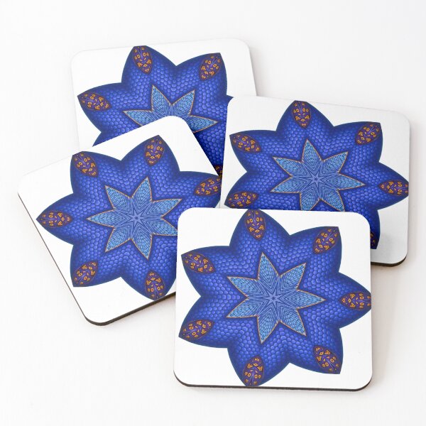 Item preview, Electric Blue Cosmic Mandala Star  designed and sold by The Hand That Listens.