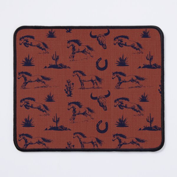 Item preview, Retro Western Wild Mustang & Desert Cactus - Rust designed and sold by Brianaidesigns.