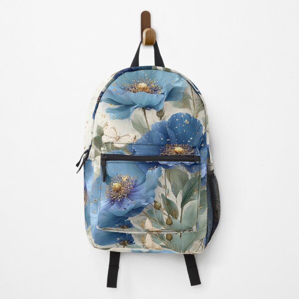 Item preview, Periwinkle & Gold Botanical: Elegant Blue Watercolor Pattern designed and sold by Nine Lives Studio.